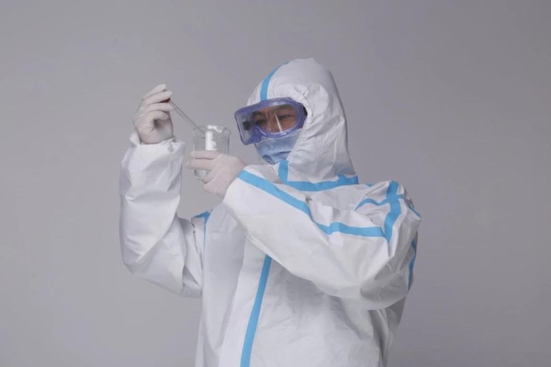 75 GSM SMS Sterile Disposable Protective Coveralls with Boot Cover