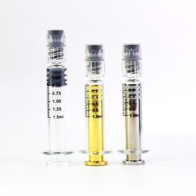 Custom Logo Luer Lock 1ml 2.25ml 3ml 5ml Standard Oil Glass Syringe