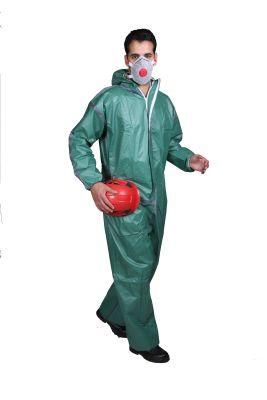 Safety Workwear Green Disposable Type 4/5/6 Coverall with Tape/Hood