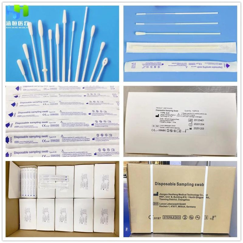 Disposable Foam Applicator Antigen Test Swabs Specimen Collection Foam Swabs with CE0197