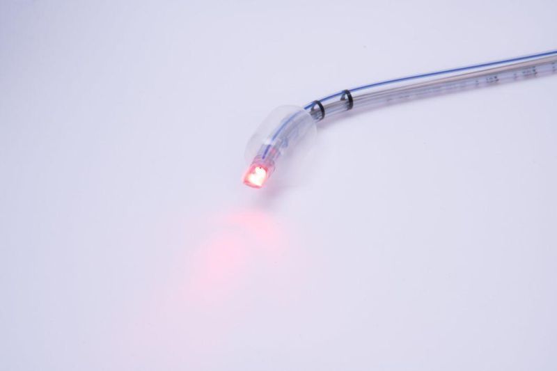 Endotracheal Tube Red Light Design Medical Disposable Endotracheal Tube Intubation Light Stylet with Suction Catheter