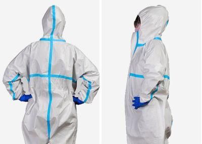 Ce FDA Hospital Protective Medical Mircroporous Working Disposable Coverall, Disposable Sterilized Ce FDA En14126 Hospital Protective Medical