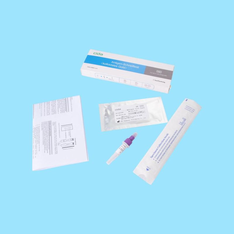 CE Certificate Approved Antigen Rapid Diagnostic Test Kit for Virus Detection with Nylon Flocked Swab