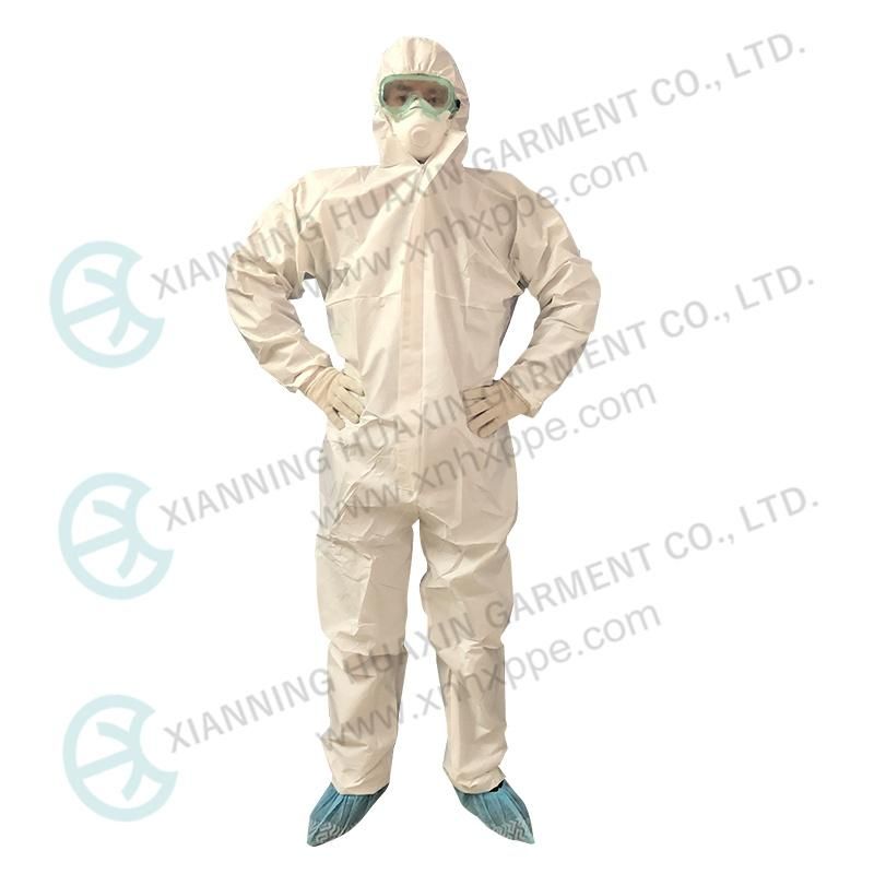 En14126 Type5b/6b Medical Microporous Personal Protective Disposable Coverall