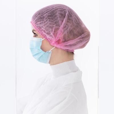 Non Woven Disposable Bouffant White Mopcap Hair Net Head Cover Hairnet Clipcap