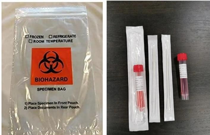 Vtm Kits with Collection Nasal Swab and Biohazard Specimen Bag