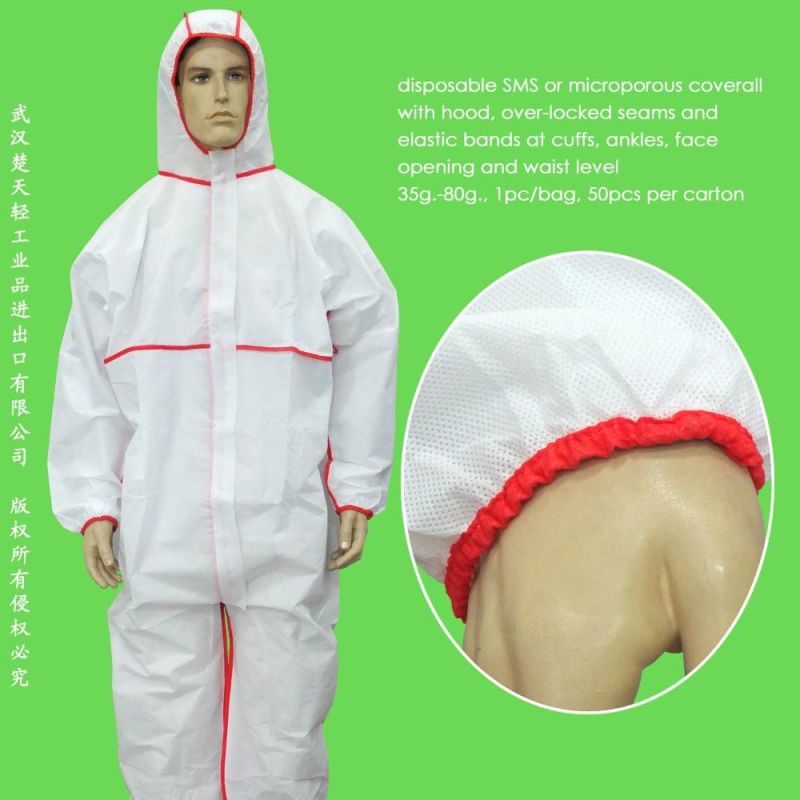 Medical Waterproof/Plastic CPE/Poly/PE/Scrub/Operation/PP/SMS Nonwoven Disposable Protective Isolation Surgical Gown for Doctor/Surgeon/Patient/Visitor/Hospital