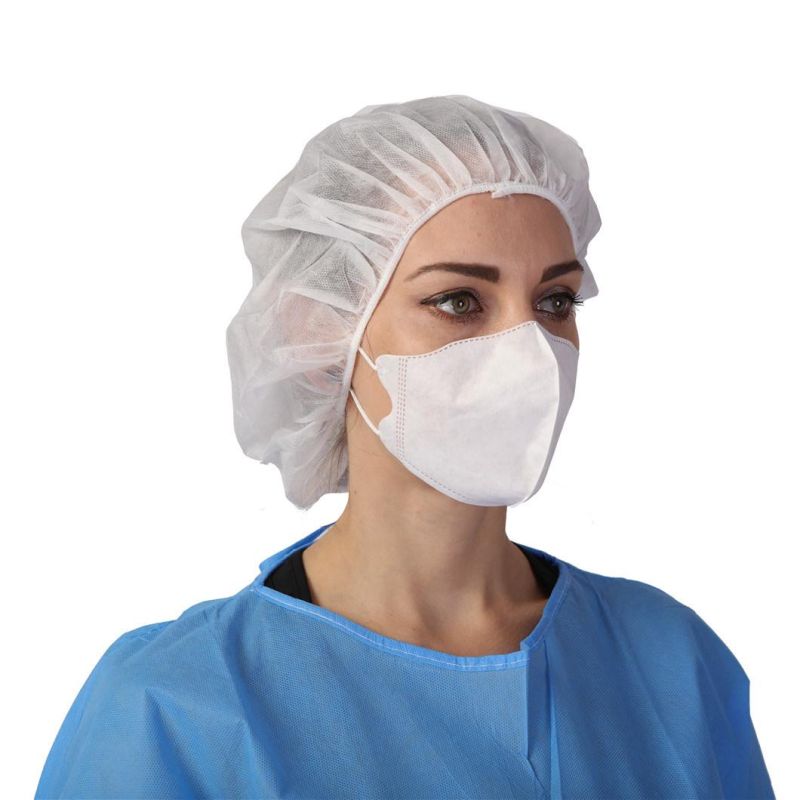 Dust-Proof Breathable Non-Woven Blue Pink White Bouffant Cap for Disinfection Cleaning/Electronics Industry /Workshop/ Beauty Salon