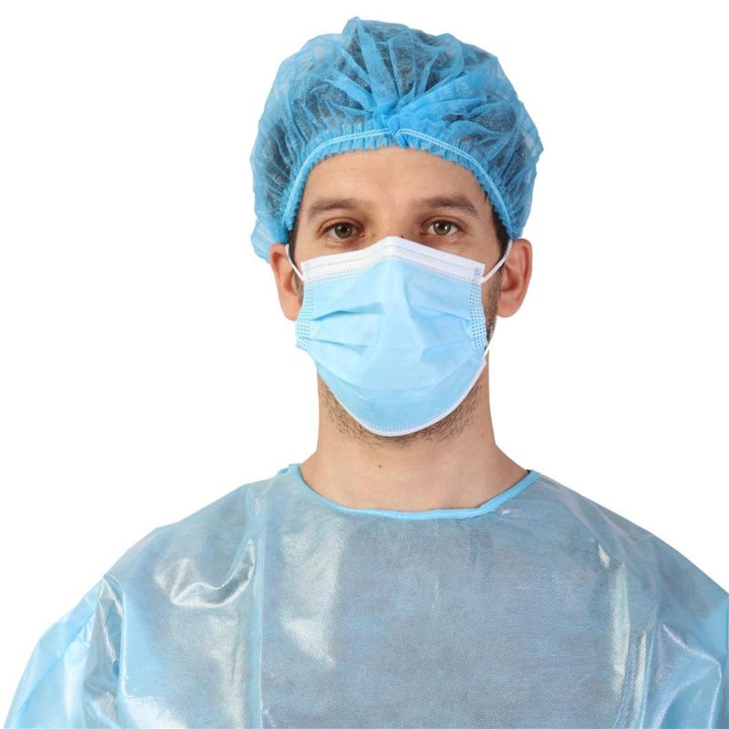 PE Hairdressing Head Protection Disposable Peaked Doctor Head Cover Surgical Medical Hood