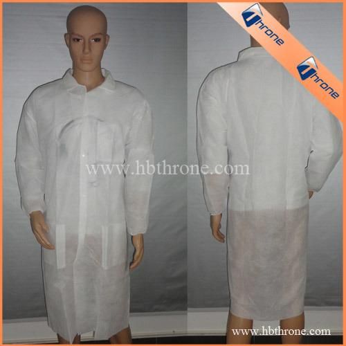 Nonwoven PP Disposable Visit Coat with Pocket