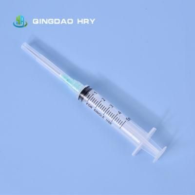 CE FDA Approved Medical 5ml Luer Lock /Luer Slip Disposable Syringe with Needle or Safety Needle