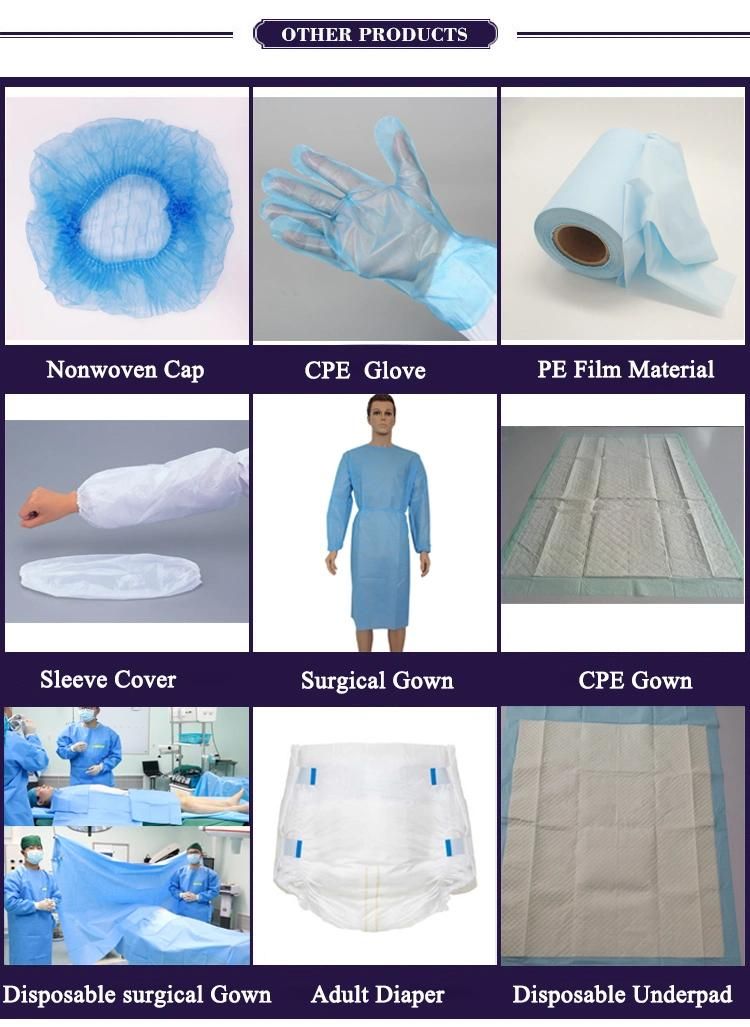 Hospital Surgical Disposable Non Woven Mob Clip Bouffant Cap