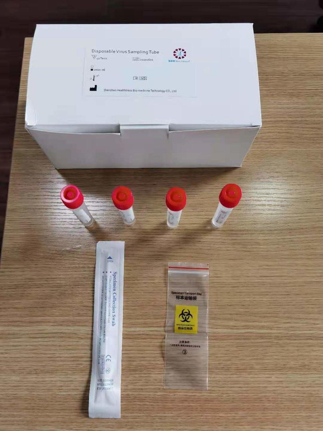 Disposable Virus Sampling Tube for Influenza, Bird Flu, Hpv, Hand-Foot-Mouth Disease, Measles