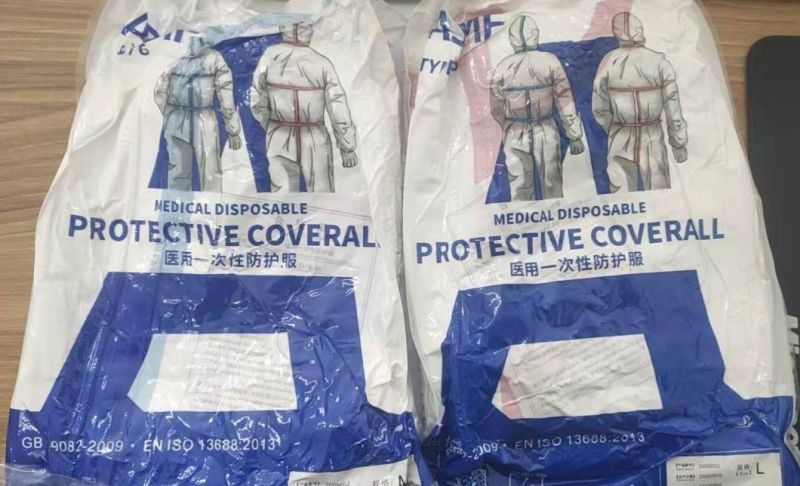 CE Approvedd Sterile Disposable Protective Coverall PP+PE 55GSM-80GSM