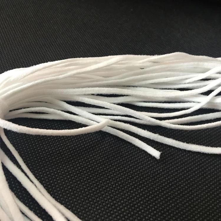 Sunshine Custom 3mm Flat Round Elastic Band Cord Earloop for Face Mask