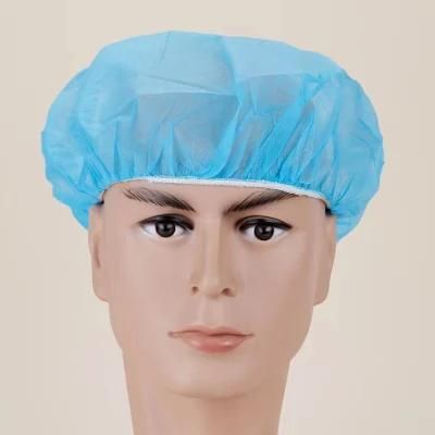 Disposable Singel Use Blue PP Nonwoven Bouffant Cap