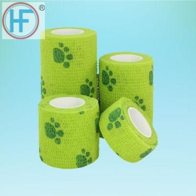 Bulk Wholesale Custom Logo Printing Medical Supplies Non Woven Easy Tear Self Adhesive Vet Wrap Cohesive Elastic Bandage