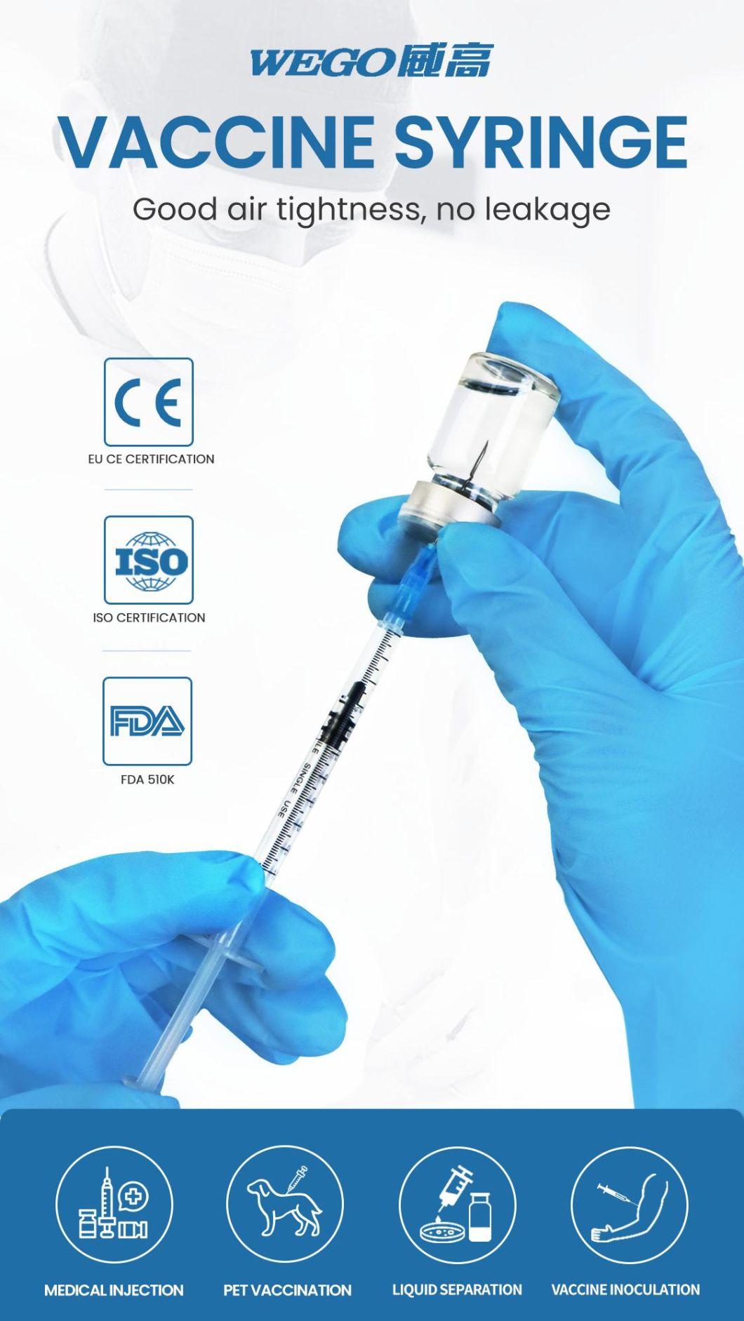 Wego Medical Consumable Sterile Disposable Syringe for Vaccine