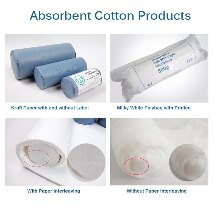 Combed or uncombed Absorbent Cotton Wool for Making into Cotton Roll or Cotton Ball