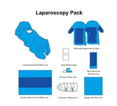 Manufacturer Medical Disposables Sterile Laparoscopy Drape Packs for Surgery Dressing