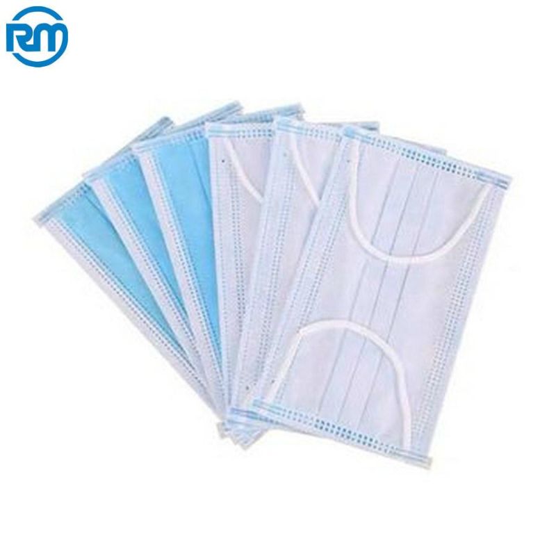 Medizinische Masken Earloop Non-Woven 3ply Disposable  Face Mask for  Workers Three Layer Folding Design Skin-Friendly
