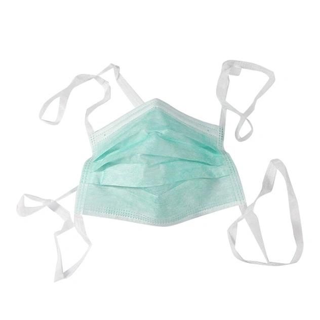 3-Ply Disposable Tie Band Mask, Non-Sterile, Adjustable