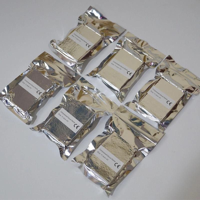 New CE Certification High Quality Vacuum Packed Compressed Gauze Sterile 11.4cmx4y