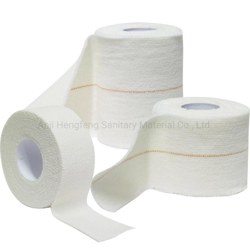 Sports Tape Elastic Adhesive Bandage Cut Edge Eab 100% Cotton Elastic Wrap Bandage