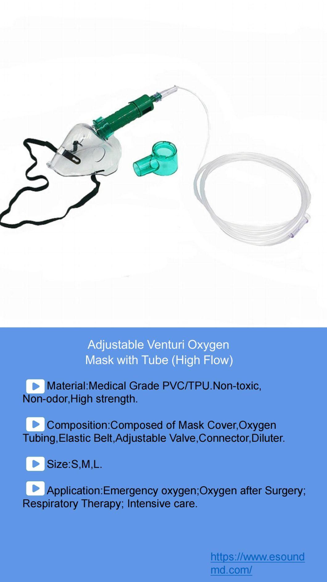 Adjustable Venturi Oxygen Mask with Tube (High Flow)