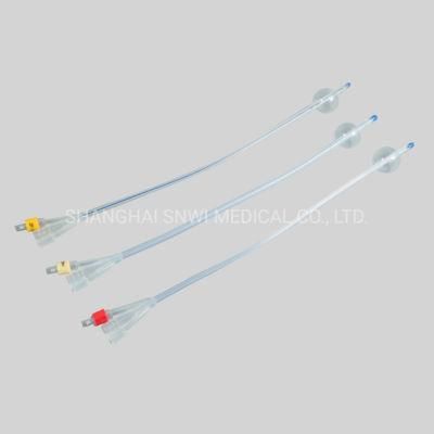 CE&ISO Certificated Medical Disposable 2/3 Way Silicone Foley Catheter Urinary Catheter