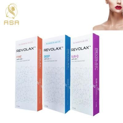 CE Marked Cross Link Korea Revolax Hyaluronic Acid Dermal Filler Deep 1ml Injection Wrinkle Remove