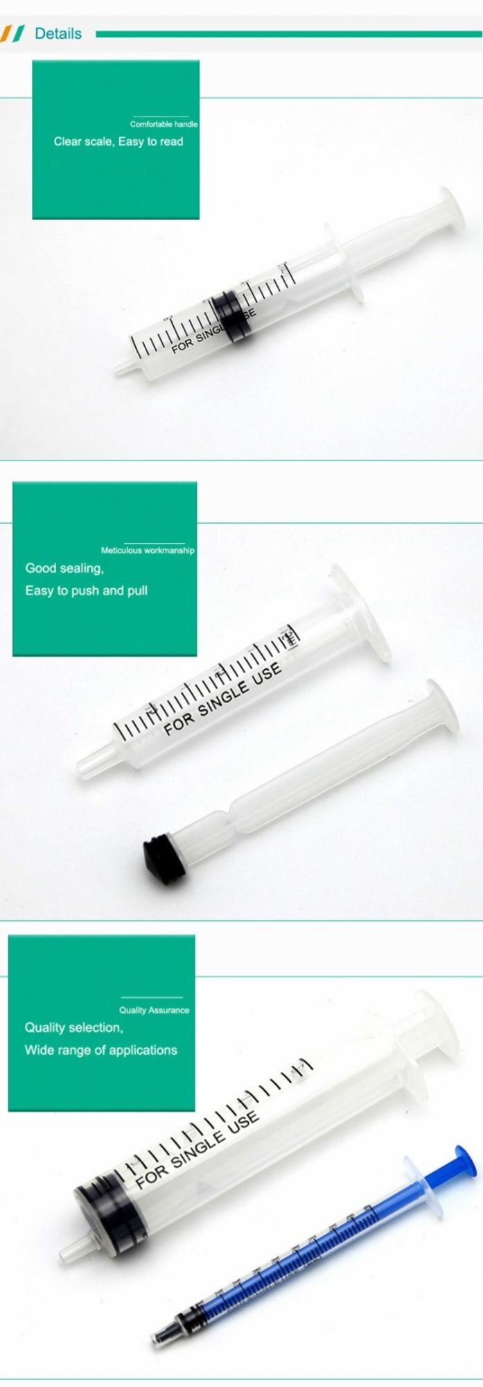 Disposable Medical Luer Lock/Slip Syringe Manufacturer with CE FDA ISO