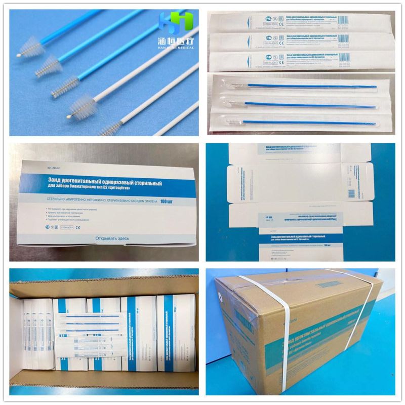 Medical Gynecological Sampling Cervical Cytology Brush with ISO CE FDA Mhra Certificates