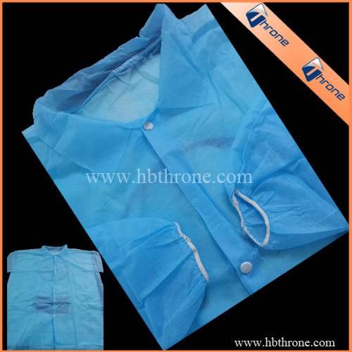 Nonwoven PP Disposable Visit Coat with Pocket