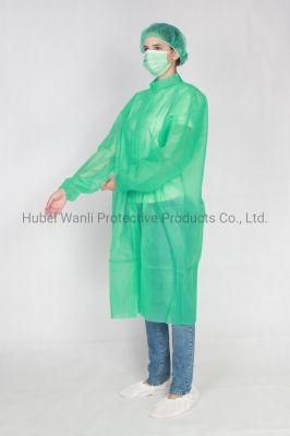 Non Sterile Long Sleeve Work Shirts with Thumb Loop Zipper Frock