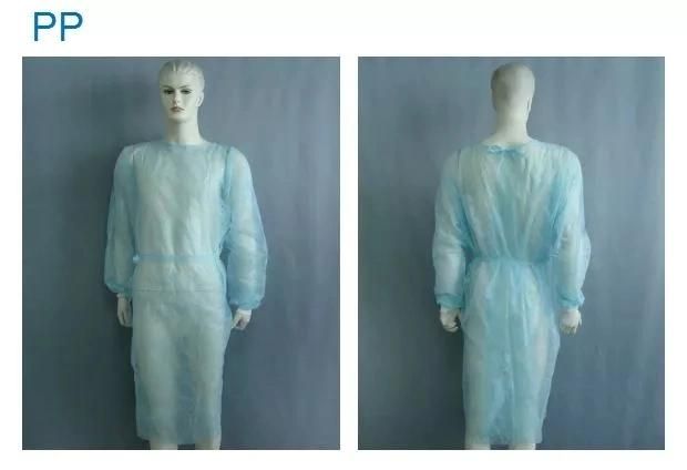 Breathable PP Non Woven Disposable Visitor Hospital Surgical Gown