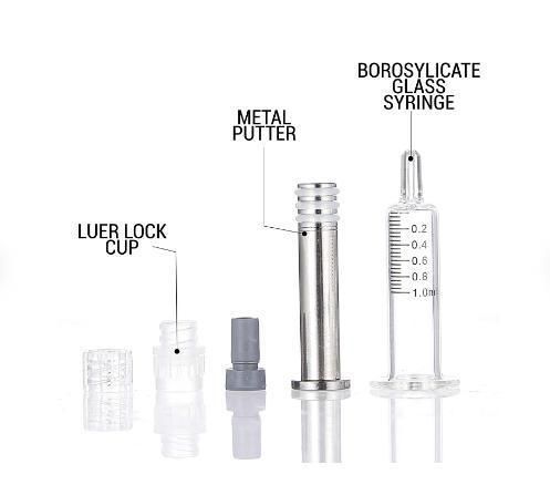 Glass Syringe Lure Lock Syringe Borosilicate Glass Prefillable Syringe 1ml/2.5ml/3.5ml/5ml Optional Capacity Beauty