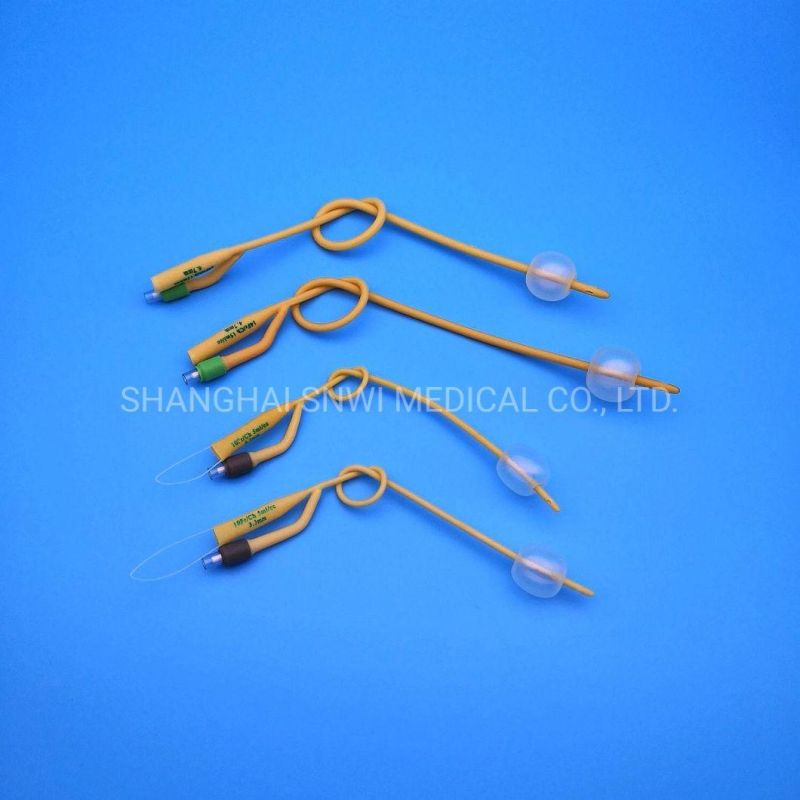 Medical Disposable Sterile 3-Way 100% Silicone Foley Balloon Urine Catheter/Suction Catheter/Urinary Catheter