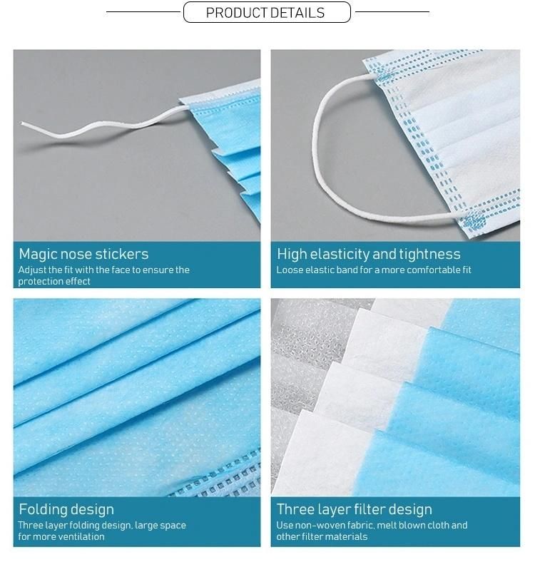 Ear Loop 3-Layer Disposable Protective Face Mask