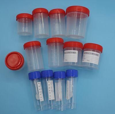 Disposable Plastic Urine Container 40ml 60ml 90ml 100ml 120ml Sample Urine Specimen Cup