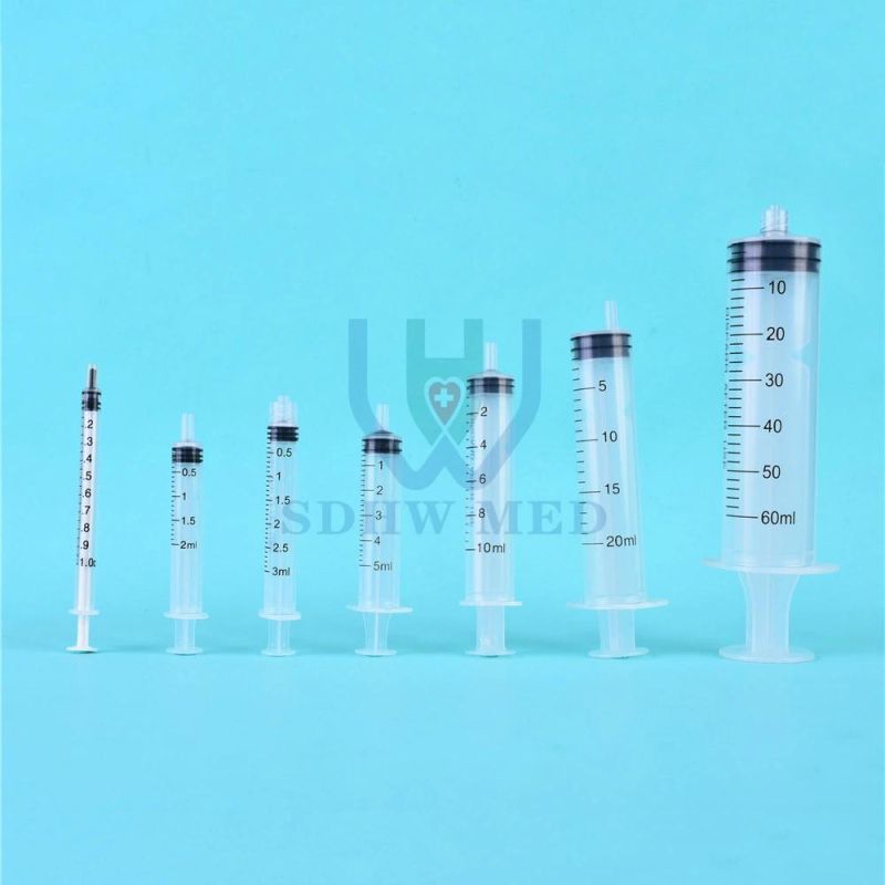 Plastic Disposable Oral Syringe with Tip Cap Adapter 1ml 5ml 10ml 20ml 60ml