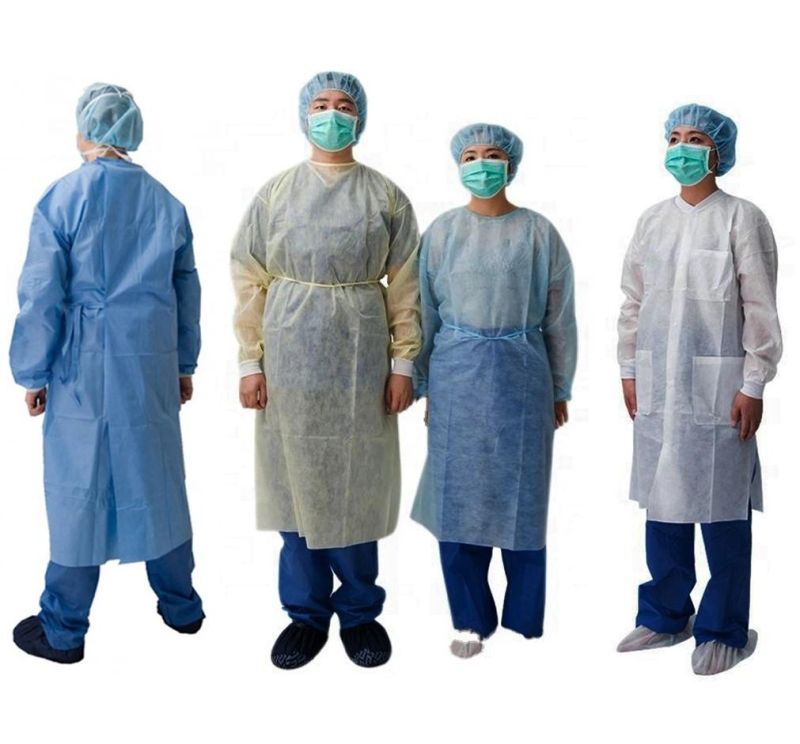 Medical SMS Nonwoven Surgical Disposable Nursing Scrub Suits with Coat and Pants