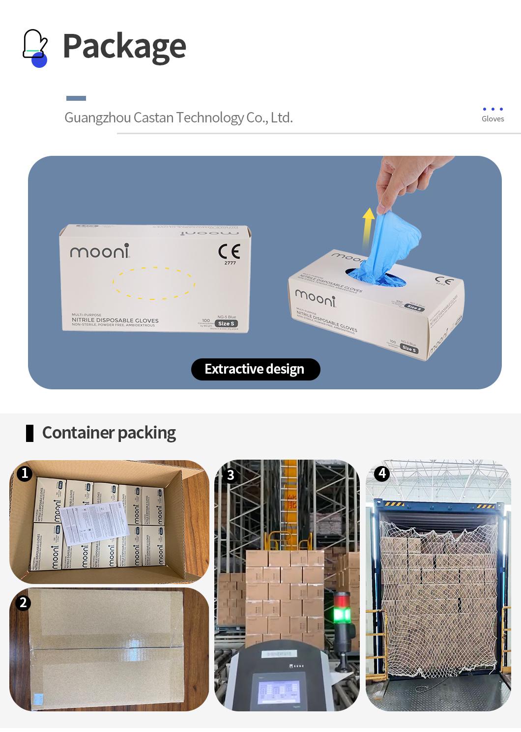 Non-Powder Cleaning Service Gloves Nitrile and Vinyl Mixed Disposable Gloves