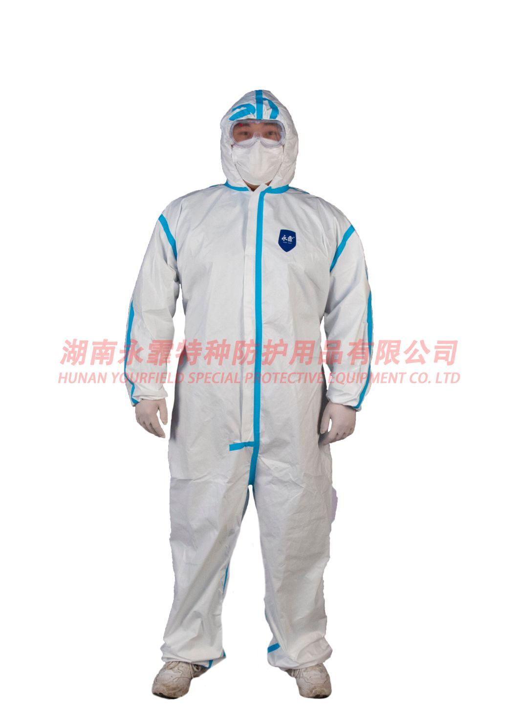 Non Sterile Disposable Safety Suit Protective Clothing Medical Coveralls