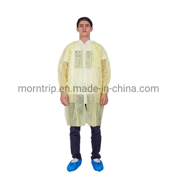 Morntrip Non Woven Protective Lightweight Barrier Disposable Blue Lab Coat