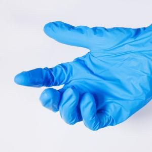 100% Ce Antibacterial Nitrile Gloves Blue Powder Free Medical Nitrile Gloves