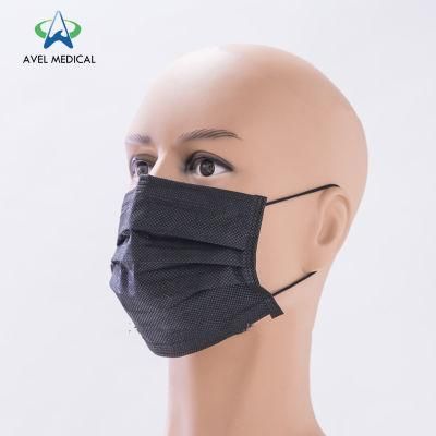 Disposable Surgical Dental Black 3ply 3 Layers Medical Face Mask Typeiir