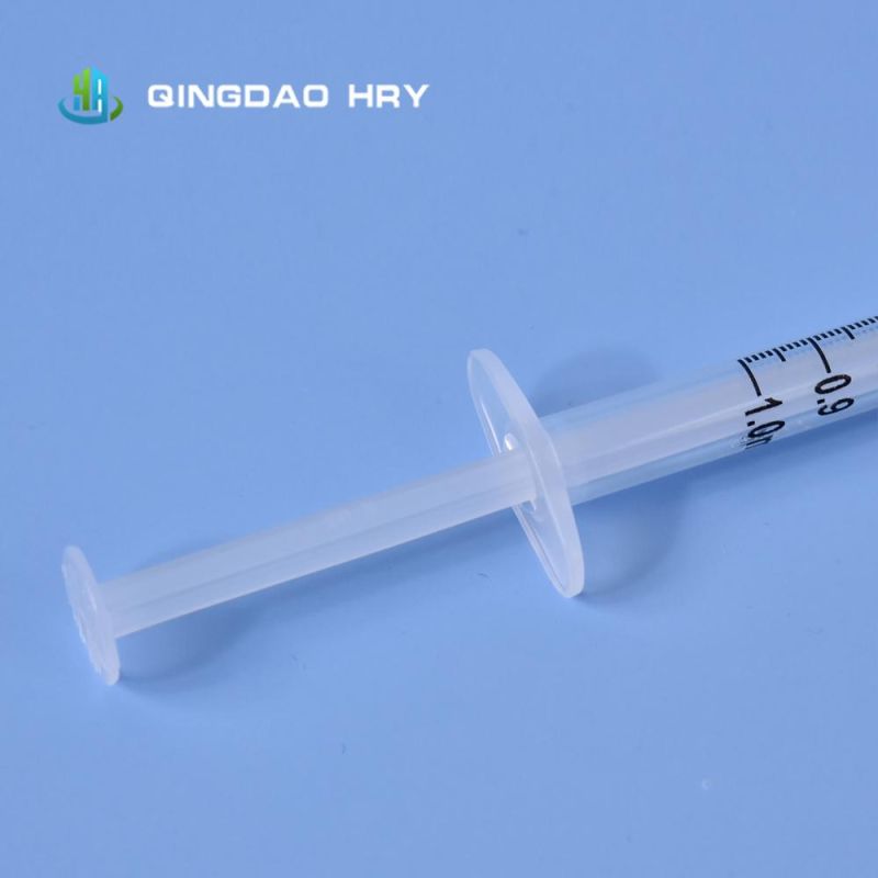 Manufacture of 1ml 3 Part Disposable Syringe Luer Slip with/Without Needle FDA 510K CE &ISO