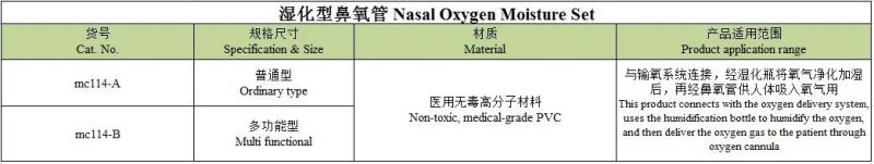 Medical Apparatus Nasal Oxygen Moisture Set