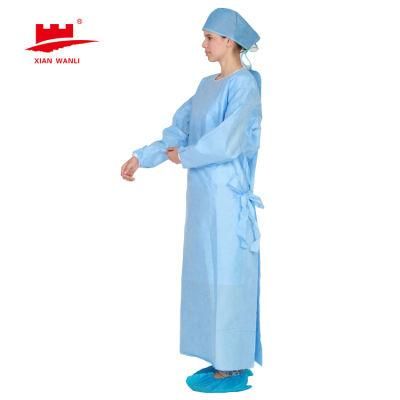 AAMI Level 3 Sterile Disposable AAMI SMS SMMS Fabric Material Water Resistant Surgical Gown